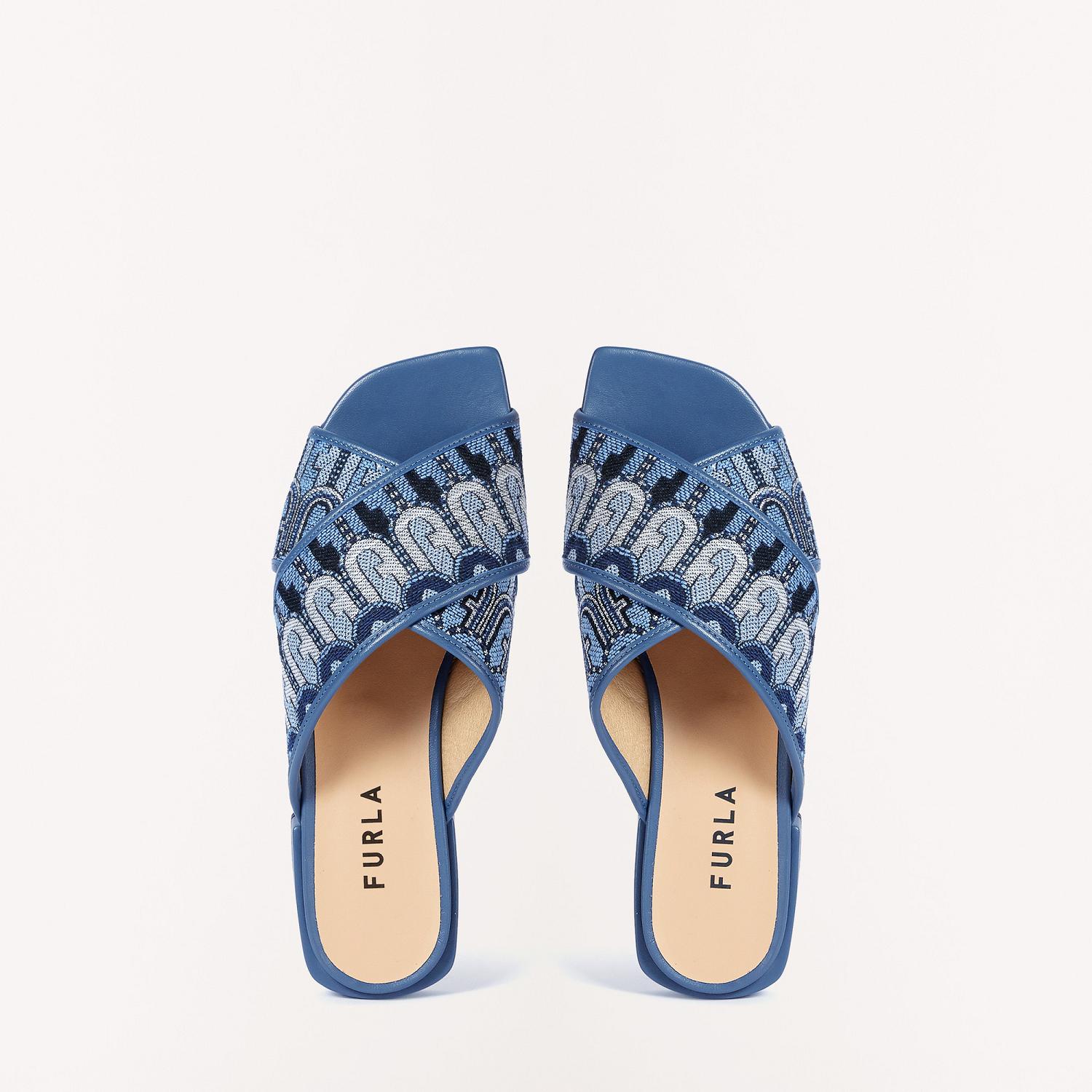 Furla Sandals Store - Cross Shoes Blue Women